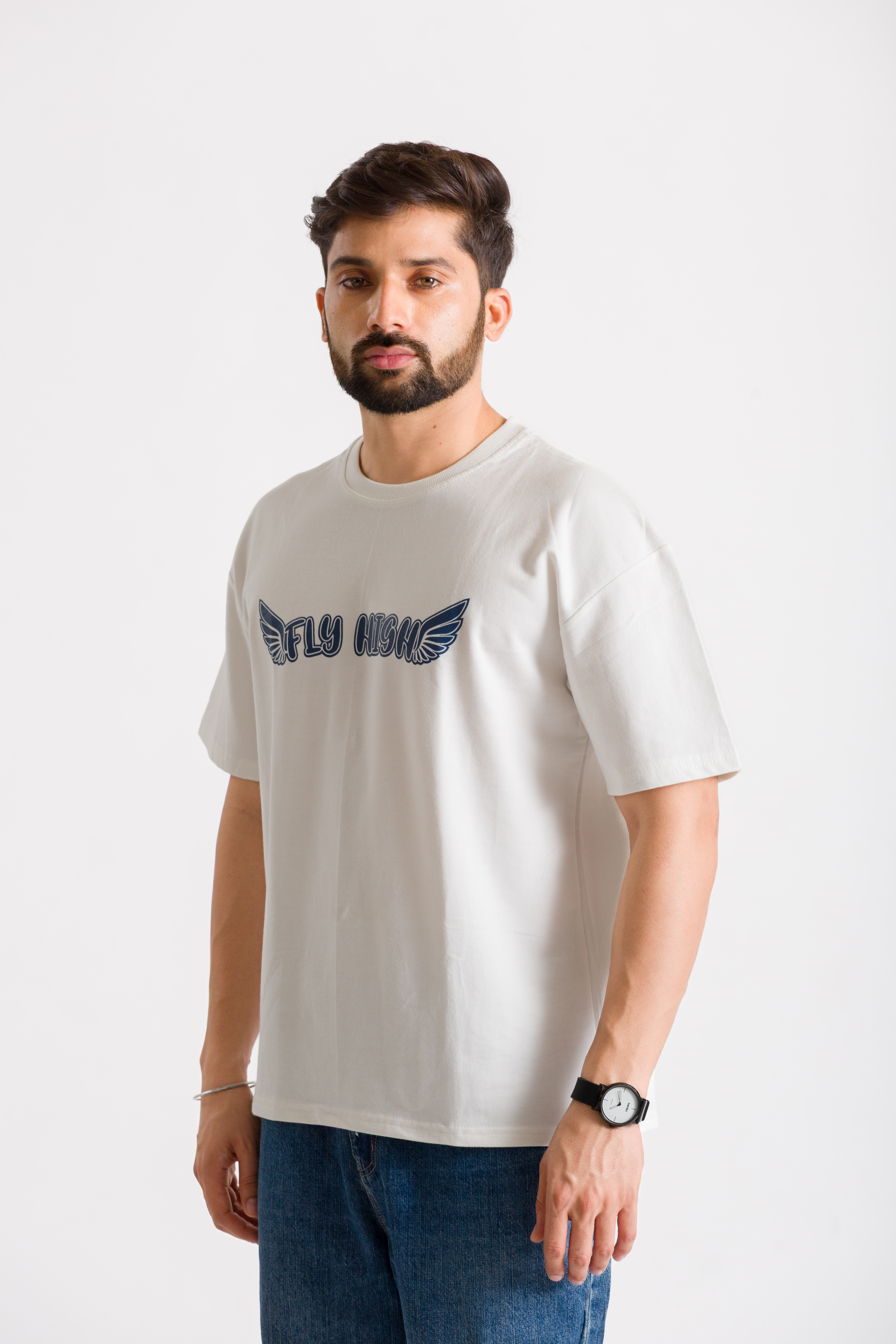 Fly High Back Printed Oversized T-Shirt